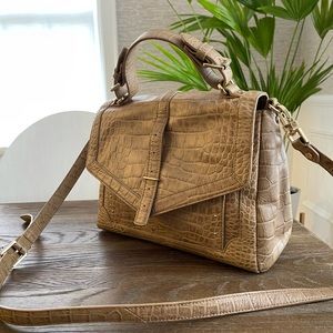 Tory Burch Shoulder Bag Crossbody Croc Embossed